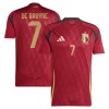 Officiële Voetbalshirt België De Bruyne 7 Thuis EK 2024 - Heren